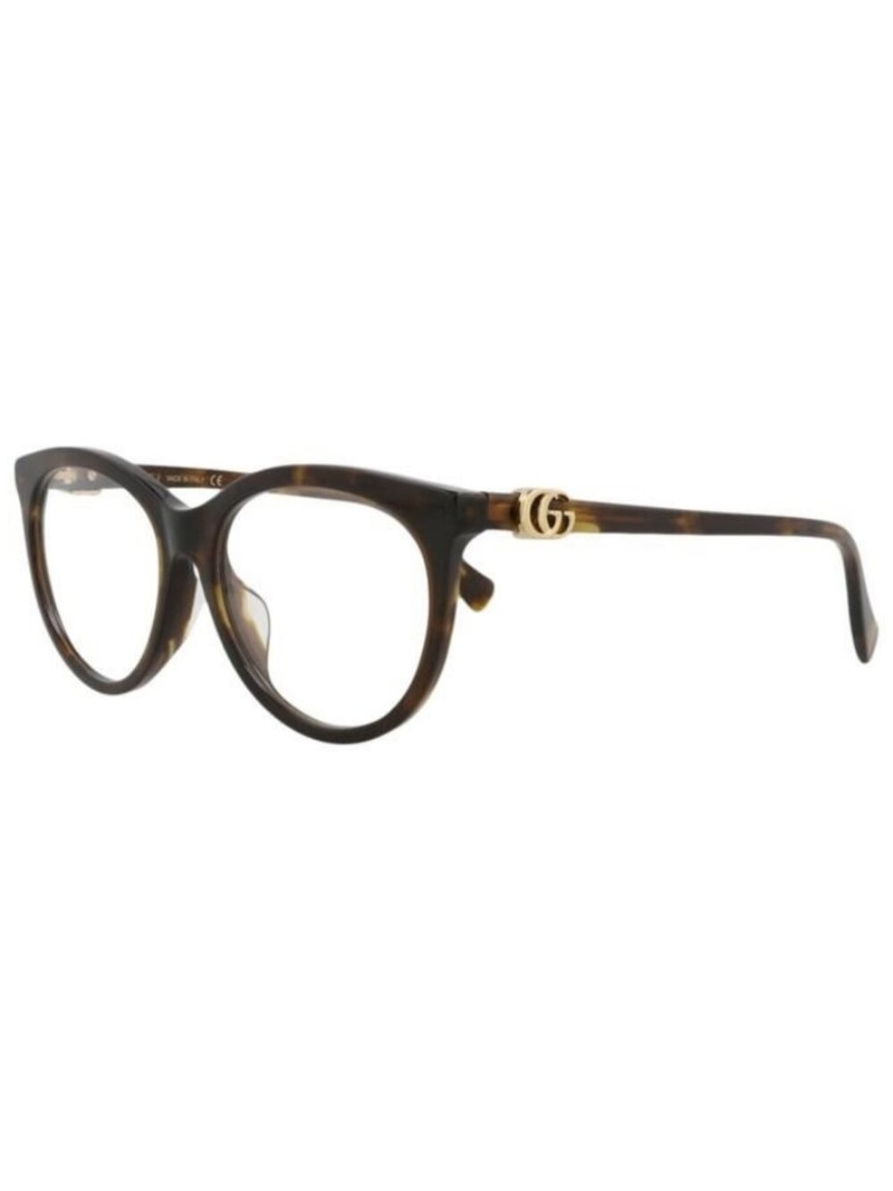 New Gucci Womens Cat Eye Havana Havana Transparent Fashion Designer Eyeglasses
